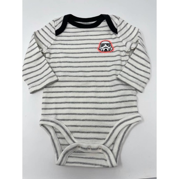 GAP Other - Baby Gap Star Wars Stormtrooper Patch Stripped Baby Bodysuit 3-6 Months